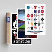 Pack 3 Affiches Olympique Lyonnais