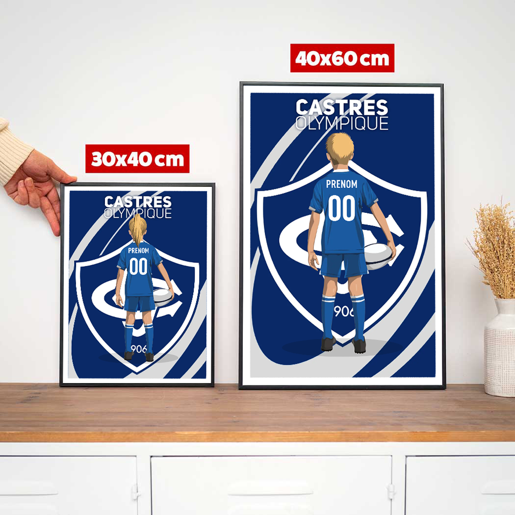 Affiche Castres Rugby - Enfant Personnalisé