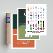 Pack 3 Affiches Tennis