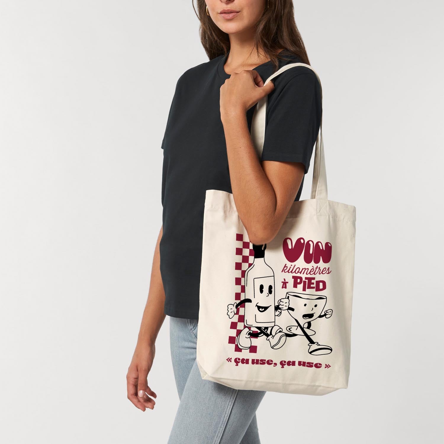 Tote Bag Running - Vin km à pied