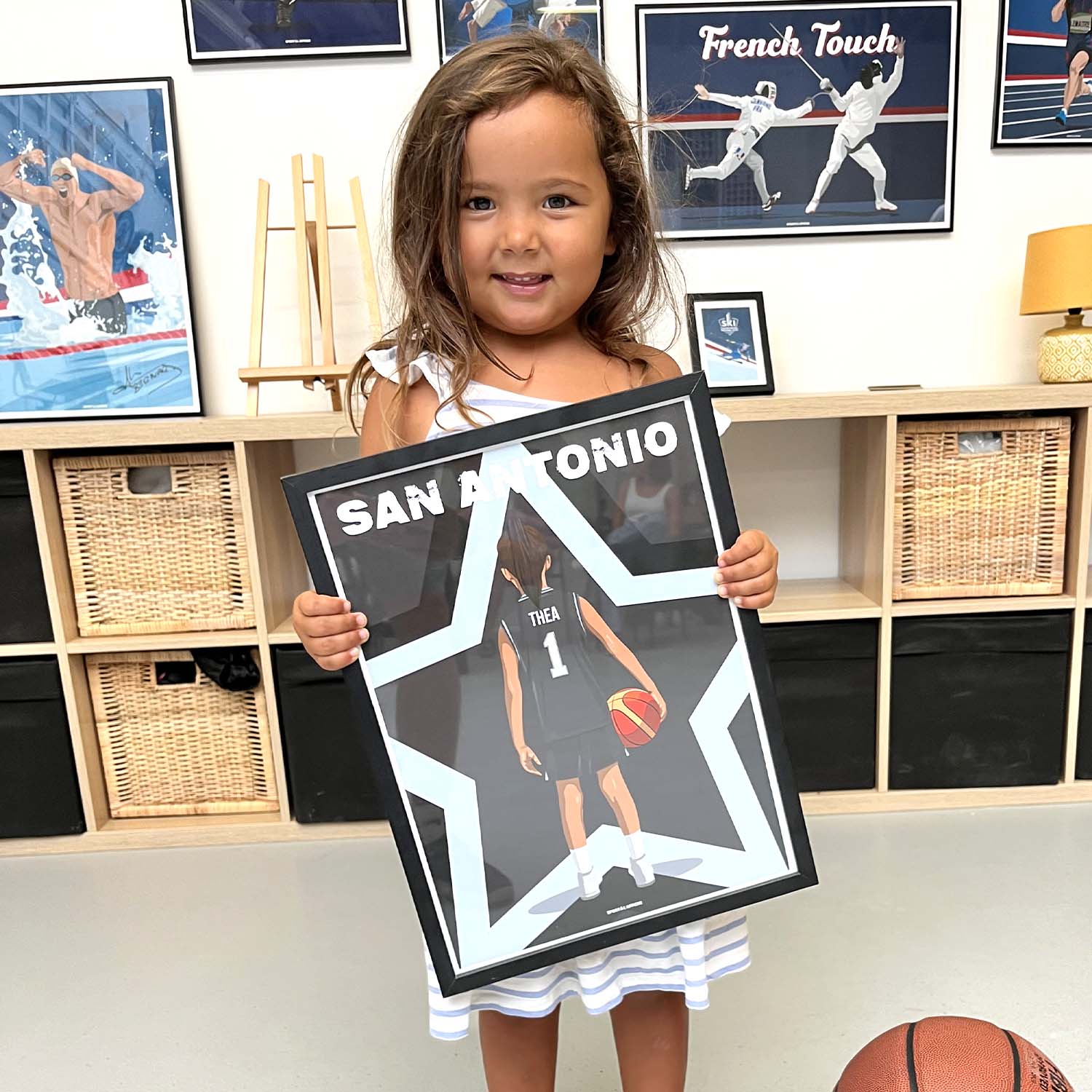 Affiche Basket San Antonio - Enfant Personnalisé