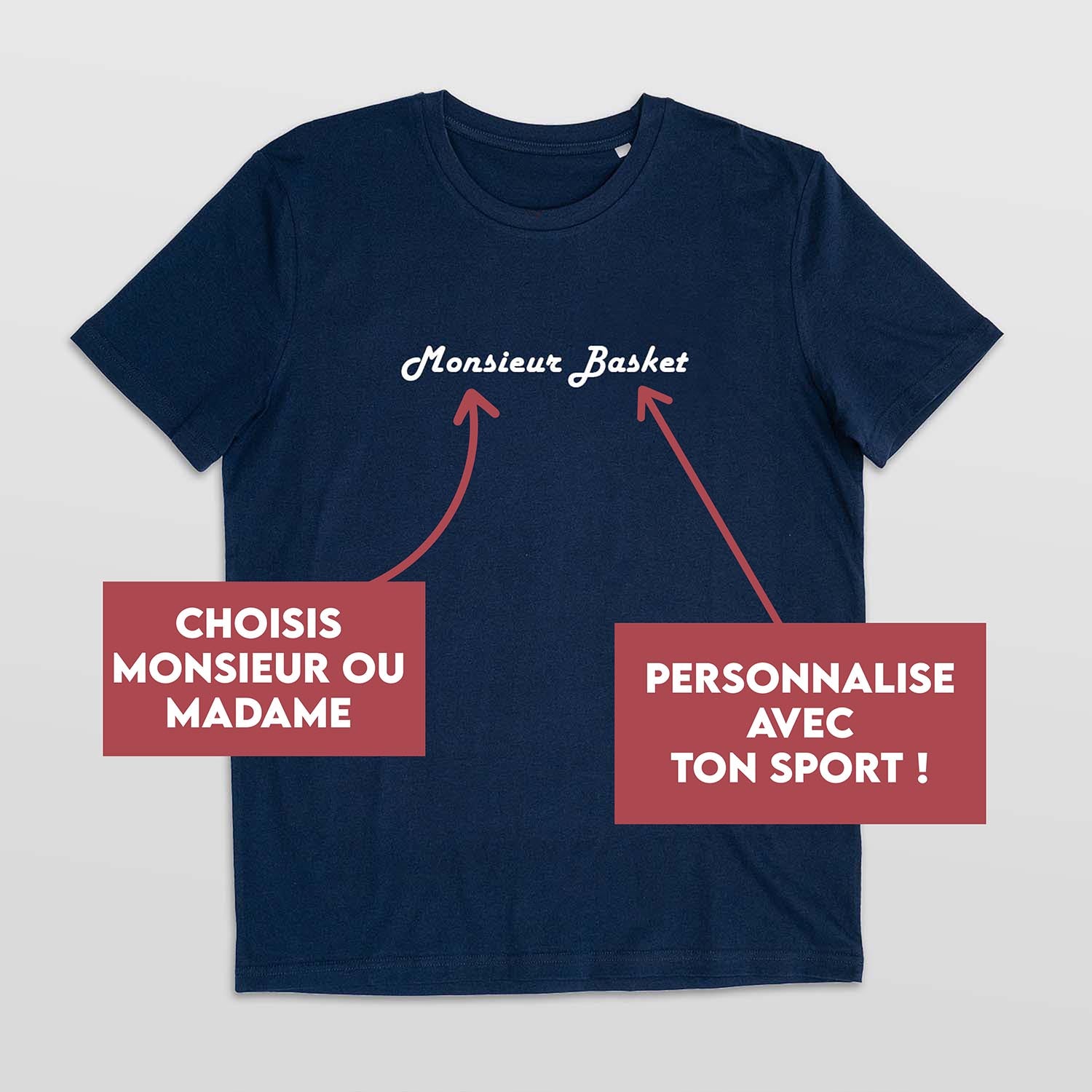 Tshirt Monsieur Madame Sport Personnalisé