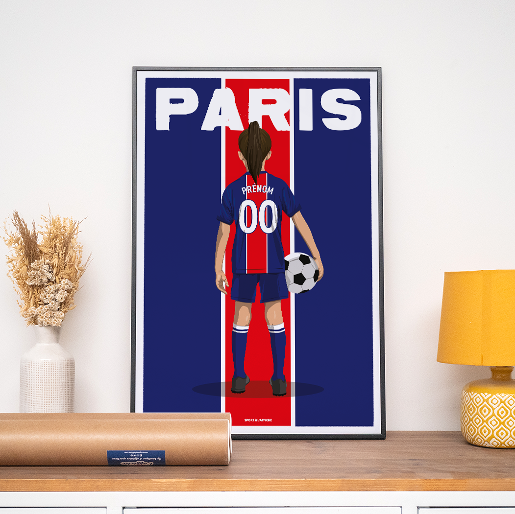 Affiche Foot Paris - Enfant Personnalisé