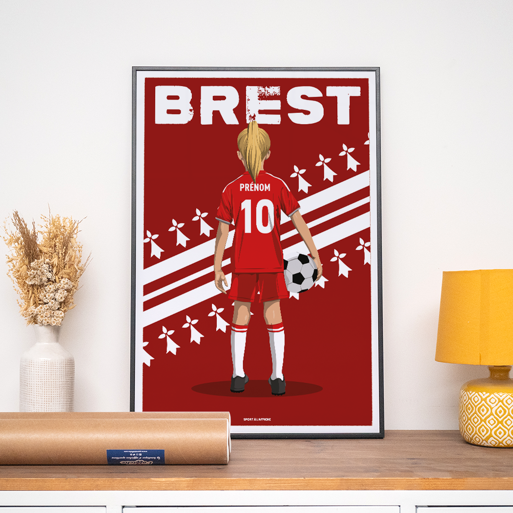 Affiche Foot Brest - Enfant Personnalisé