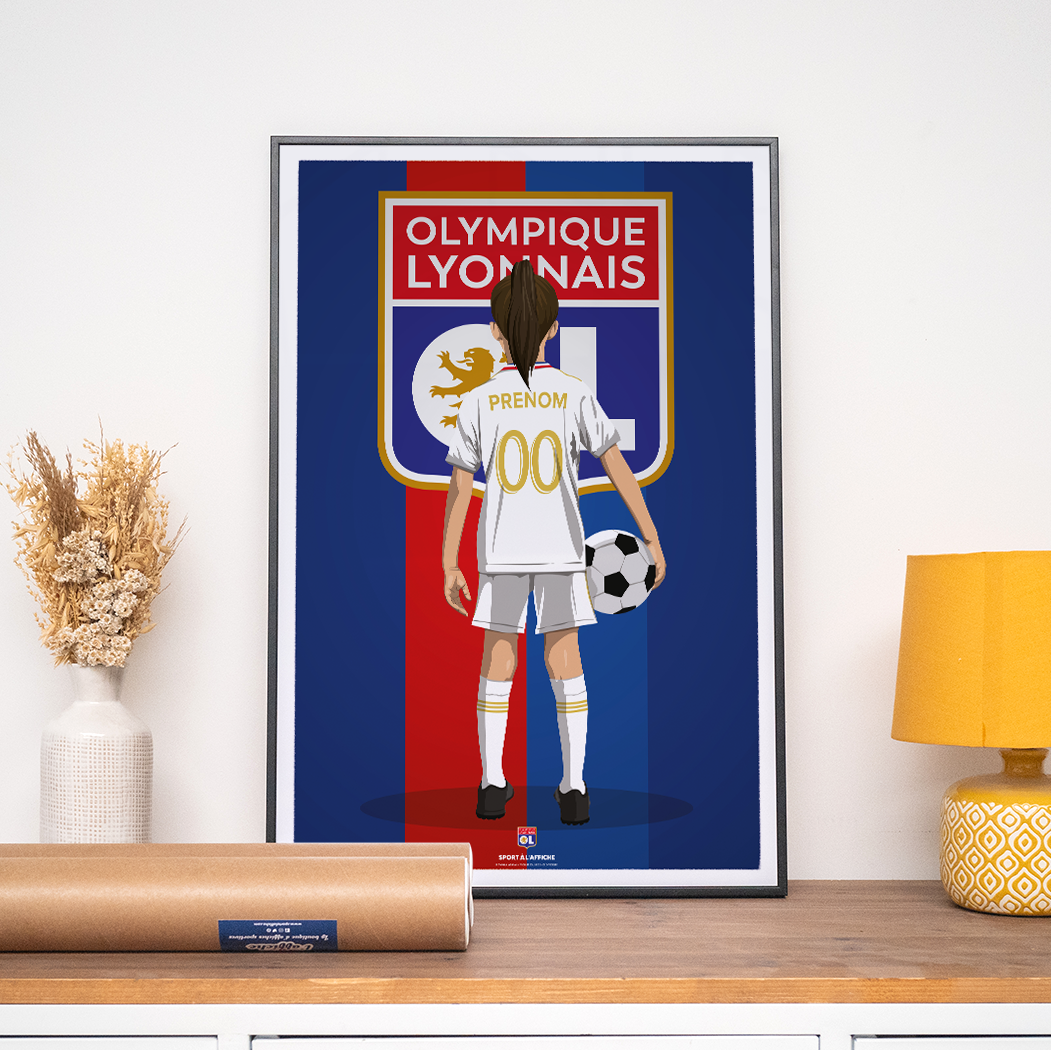 Affiche Olympique Lyonnais - Enfant Personnalisé