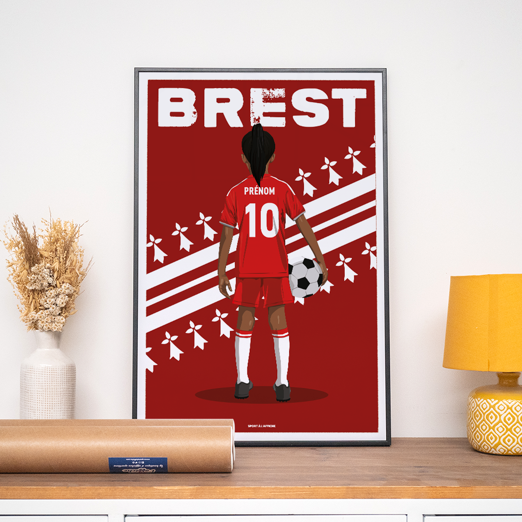 Affiche Foot Brest - Enfant Personnalisé