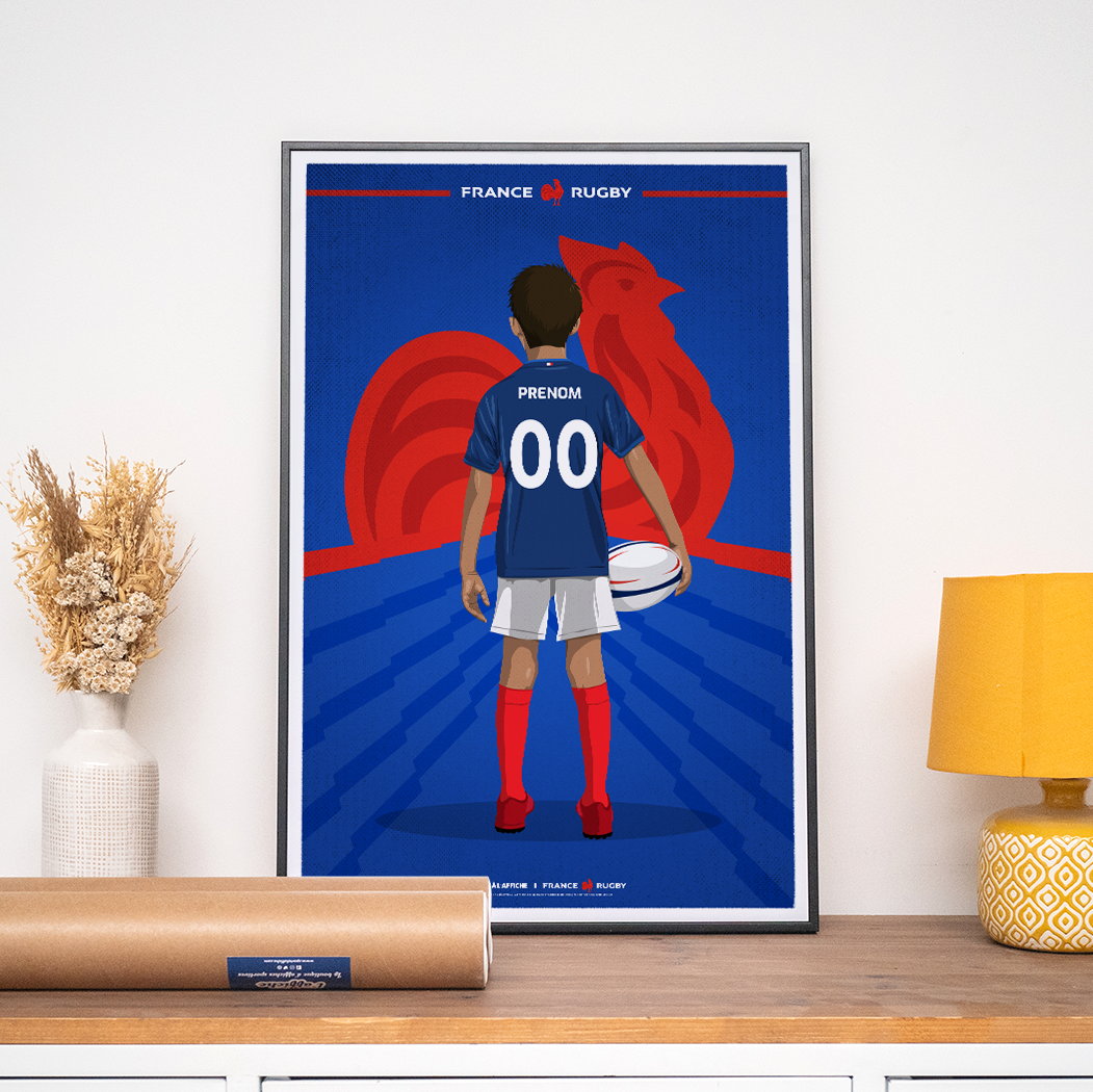 Affiche France Rugby - Enfant Personnalisé