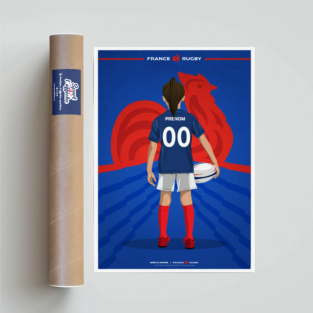 Affiche France Rugby - Enfant Personnalisé