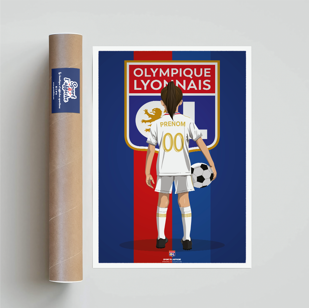 Affiche Olympique Lyonnais - Enfant Personnalisé