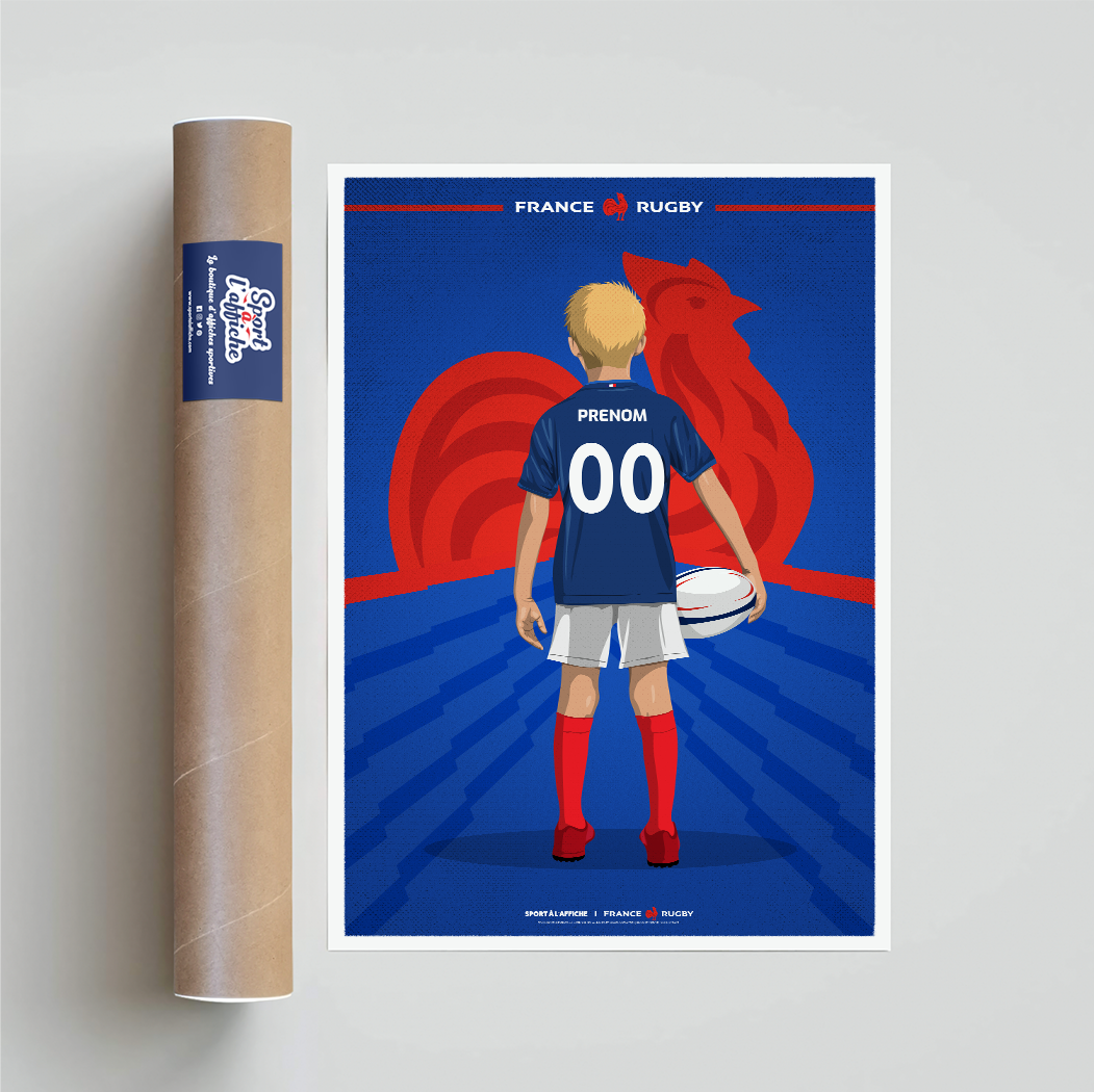 Affiche France Rugby - Enfant Personnalisé