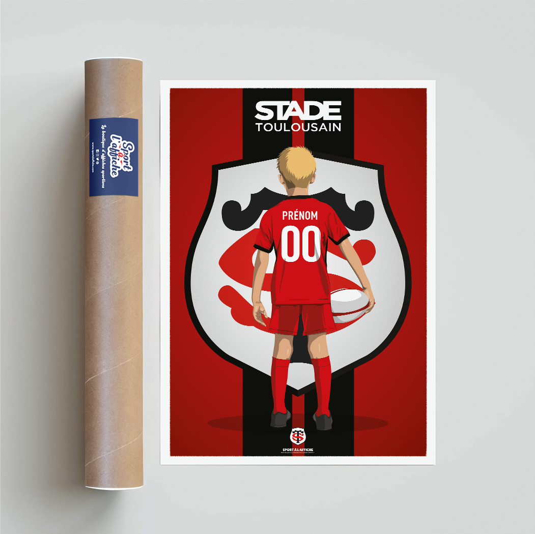 Affiche Stade Toulousain - Enfant Personnalisé