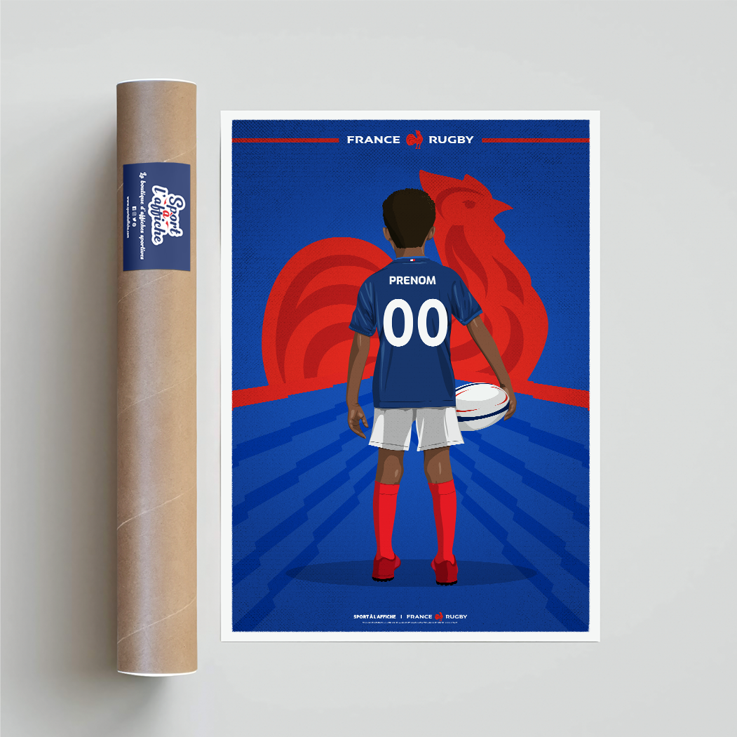 Affiche France Rugby - Enfant Personnalisé