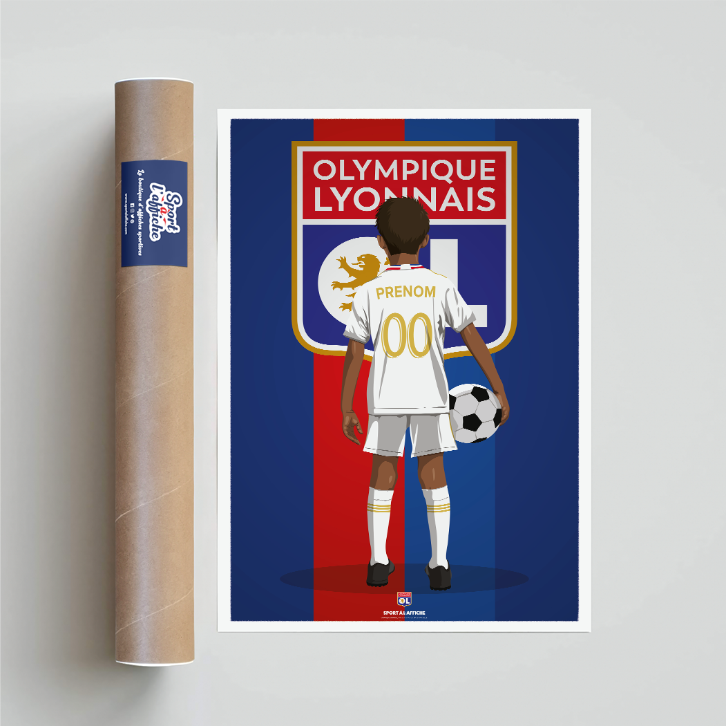 Affiche Olympique Lyonnais - Enfant Personnalisé