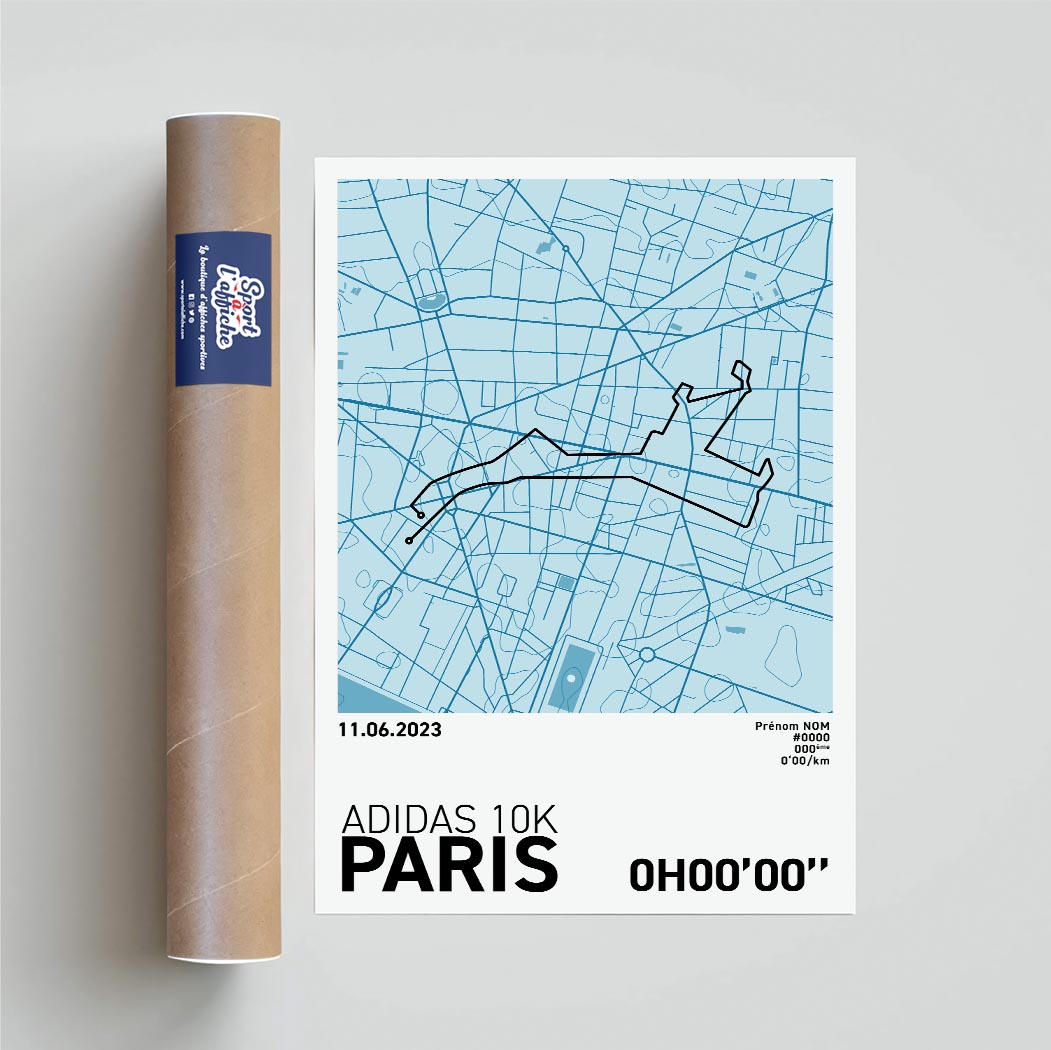 Affiche Running - Adidas 10k de Paris