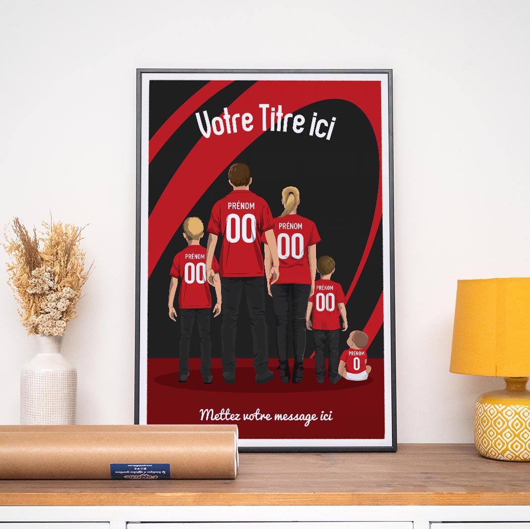 Affiche Rugby - Famille Personnalisé - Cadeau Fête des Pères – Sport à ...