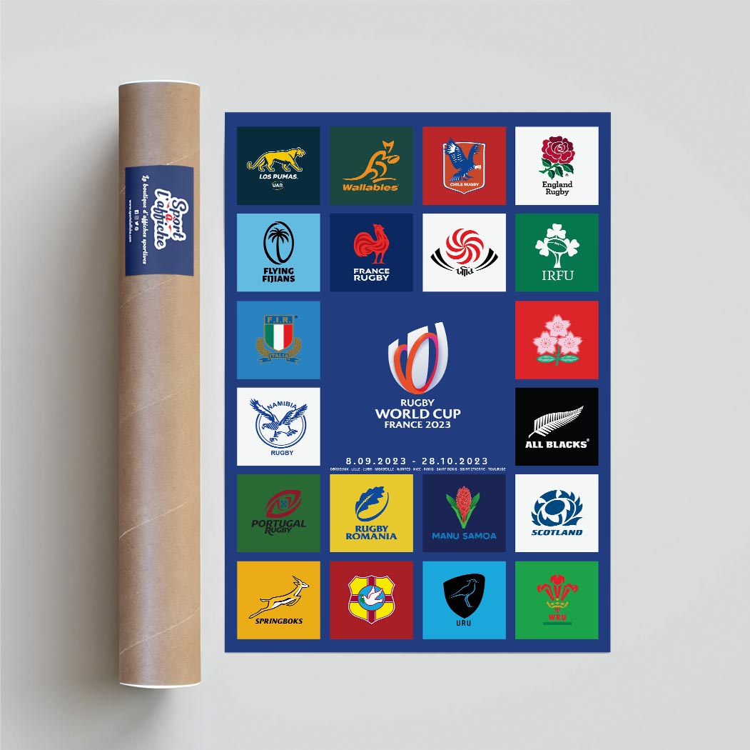 Affiche Coupe du Monde de Rugby 2023 - 20 Nations