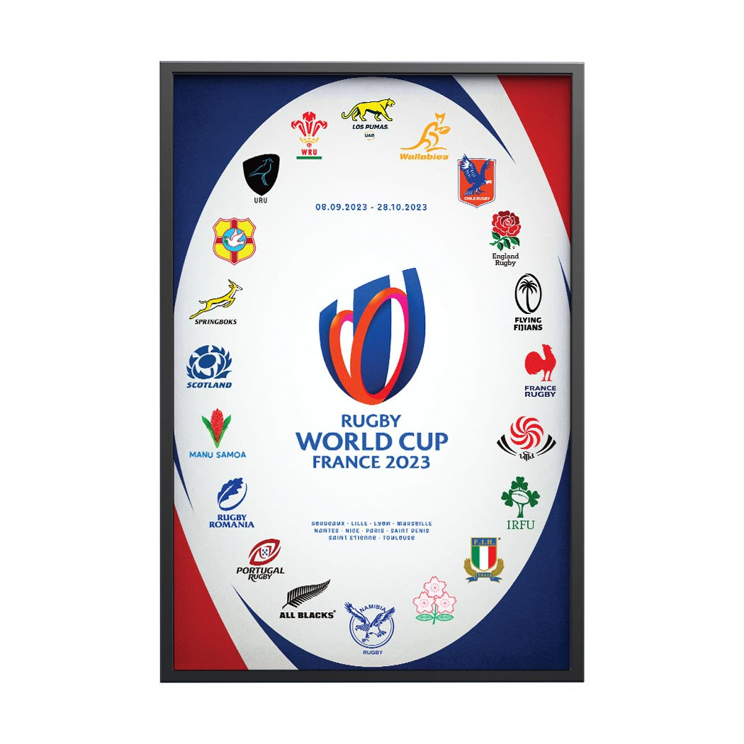 Affiche Coupe du Monde de Rugby 2023 - 20 Nations - Ovalie