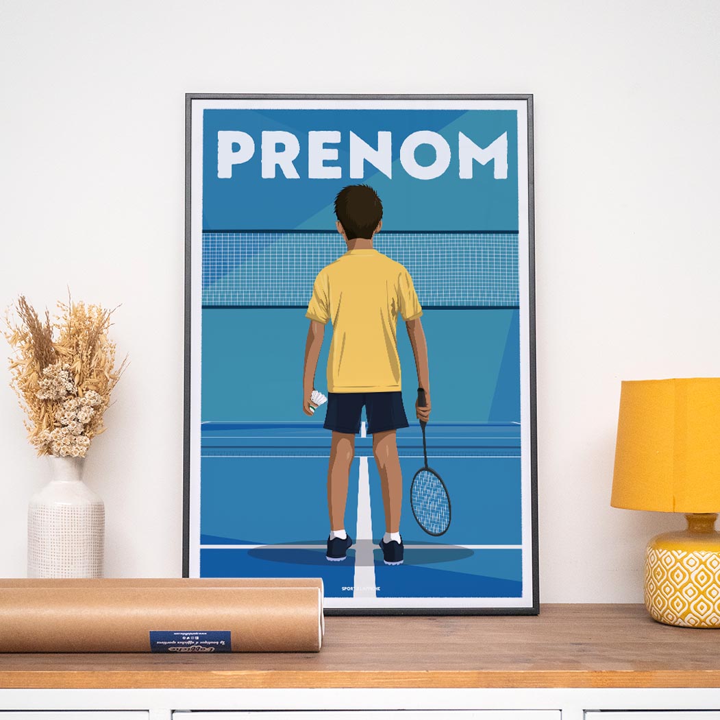 Affiche Badminton - Enfant Personnalisé