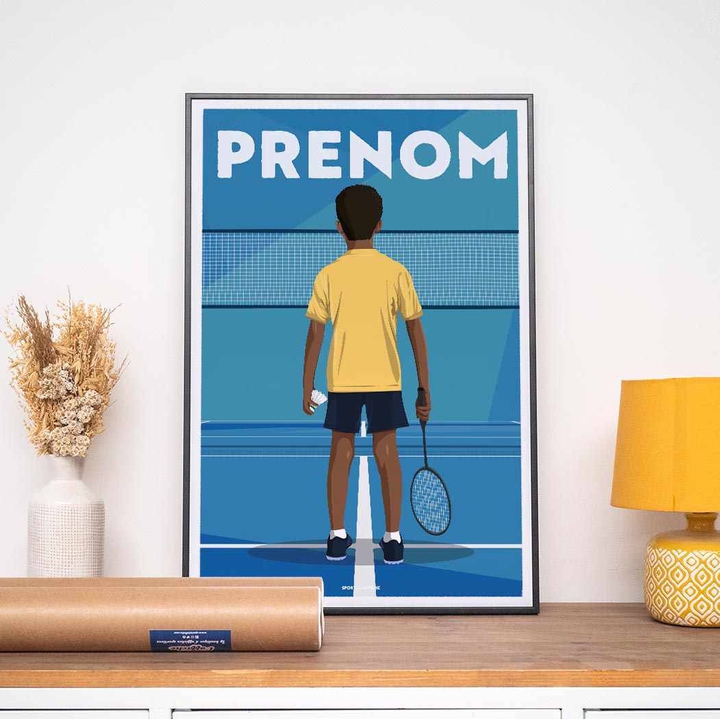 Affiche Badminton - Enfant Personnalisé