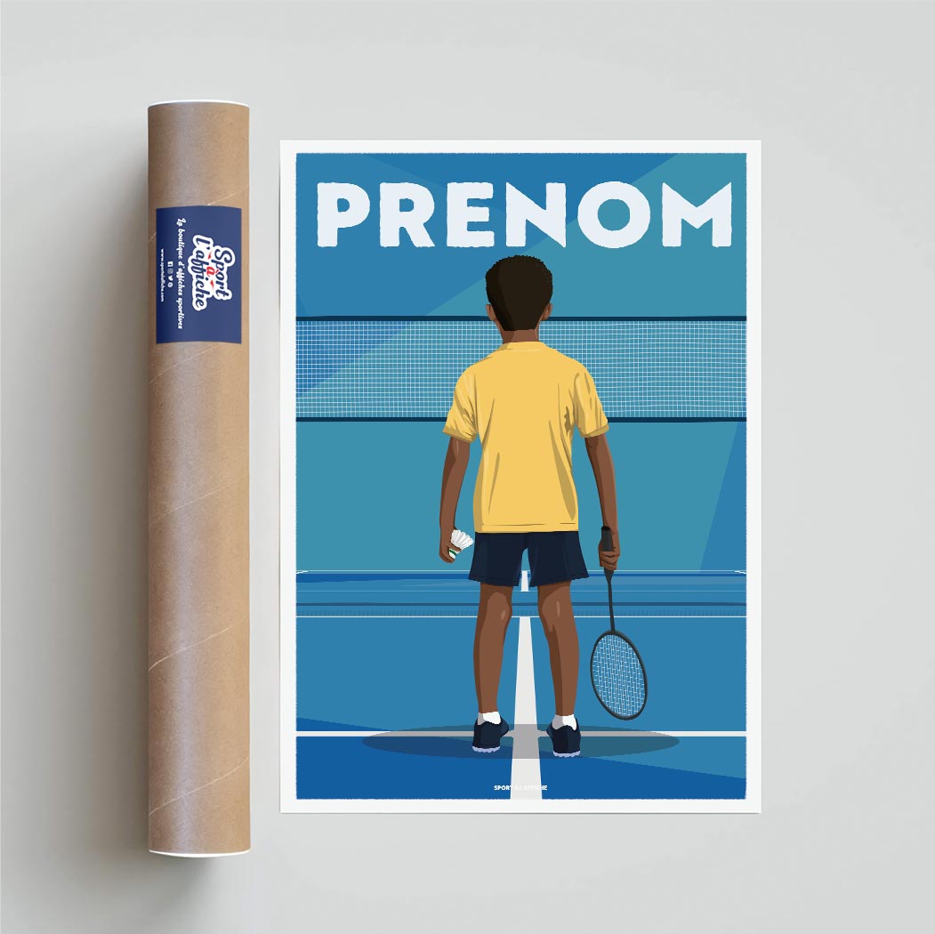 Affiche Badminton - Enfant Personnalisé