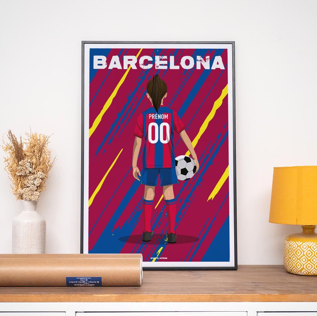 Affiche Foot Barcelone - Enfant Personnalisé