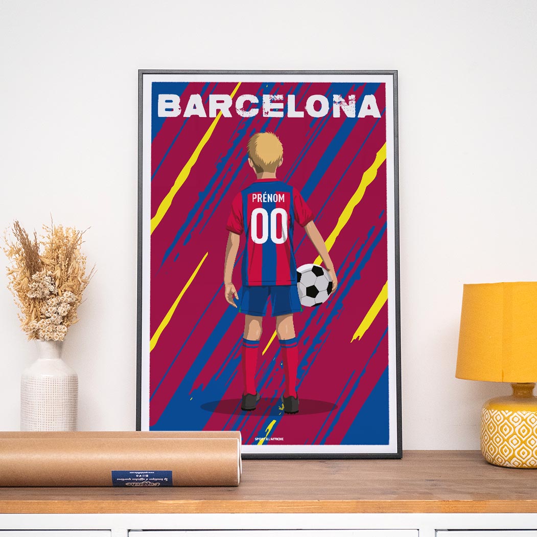 Affiche Foot Barcelone - Enfant Personnalisé
