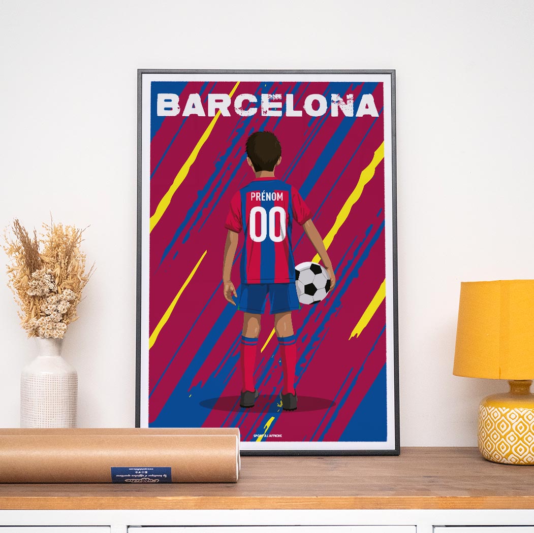 Affiche Foot Barcelone - Enfant Personnalisé