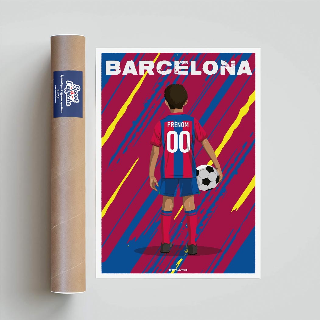 Affiche Foot Barcelone - Enfant Personnalisé