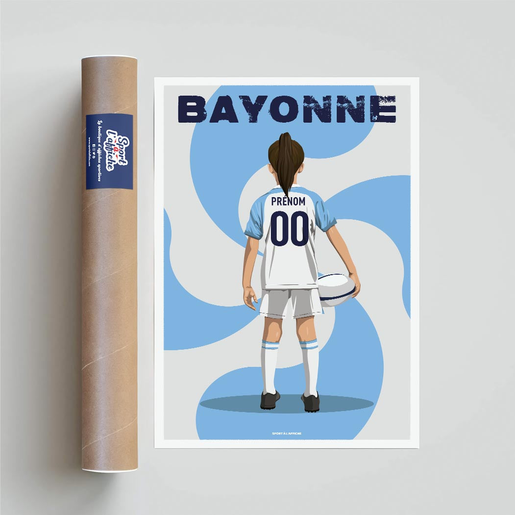 Affiche Rugby Bayonne - Enfant Personnalisé