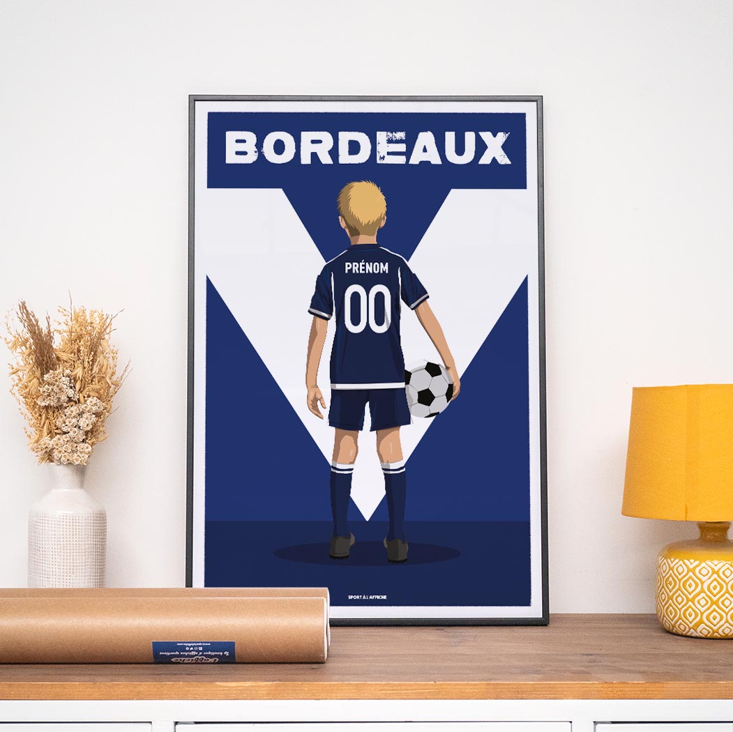Affiche Foot Bordeaux - Enfant Personnalisé