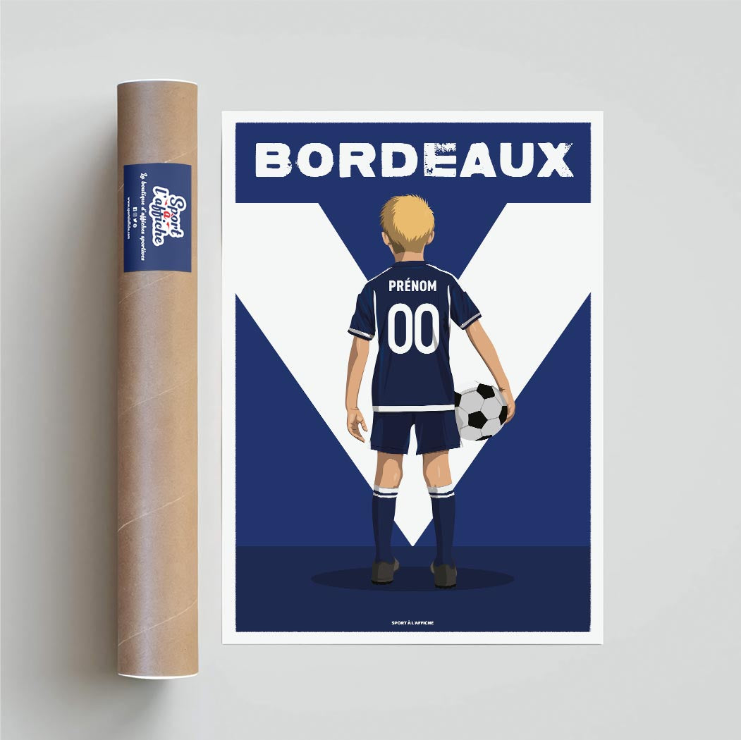 Affiche Foot Bordeaux - Enfant Personnalisé