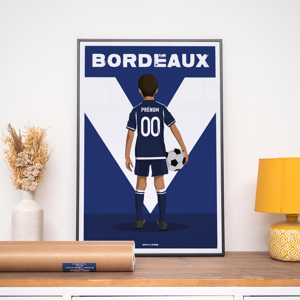 Affiche Foot Bordeaux - Enfant Personnalisé