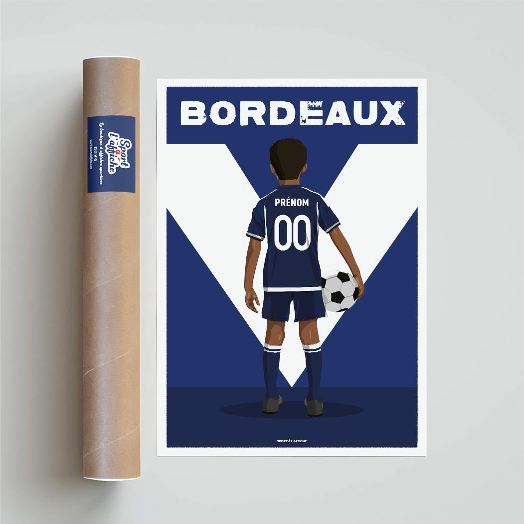 Affiche Foot Bordeaux - Enfant Personnalisé