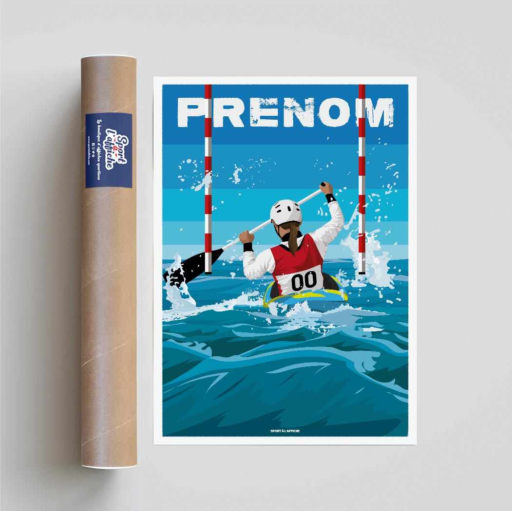 Affiche Canoë Kayak - Enfant Personnalisé