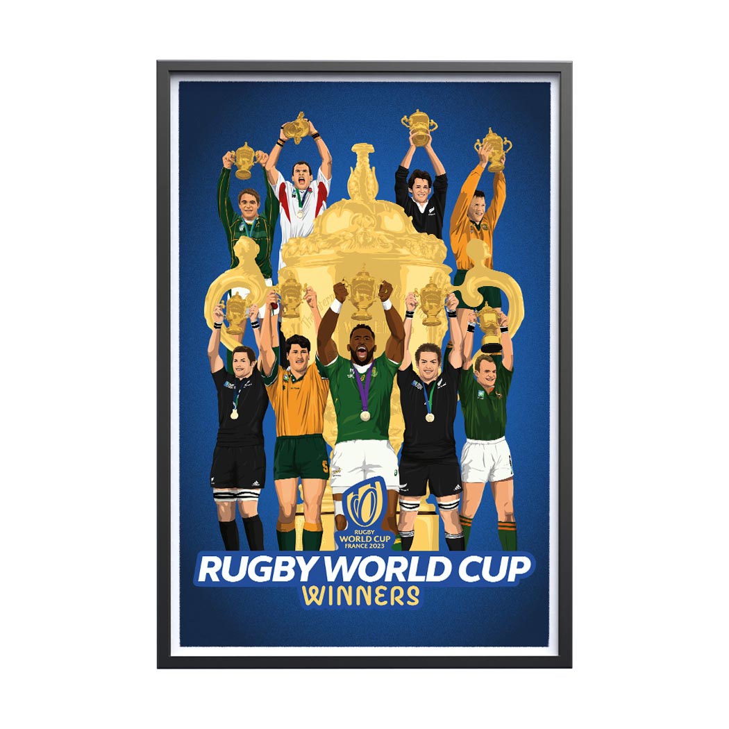 Affiche Palmarès Coupe du Monde de Rugby