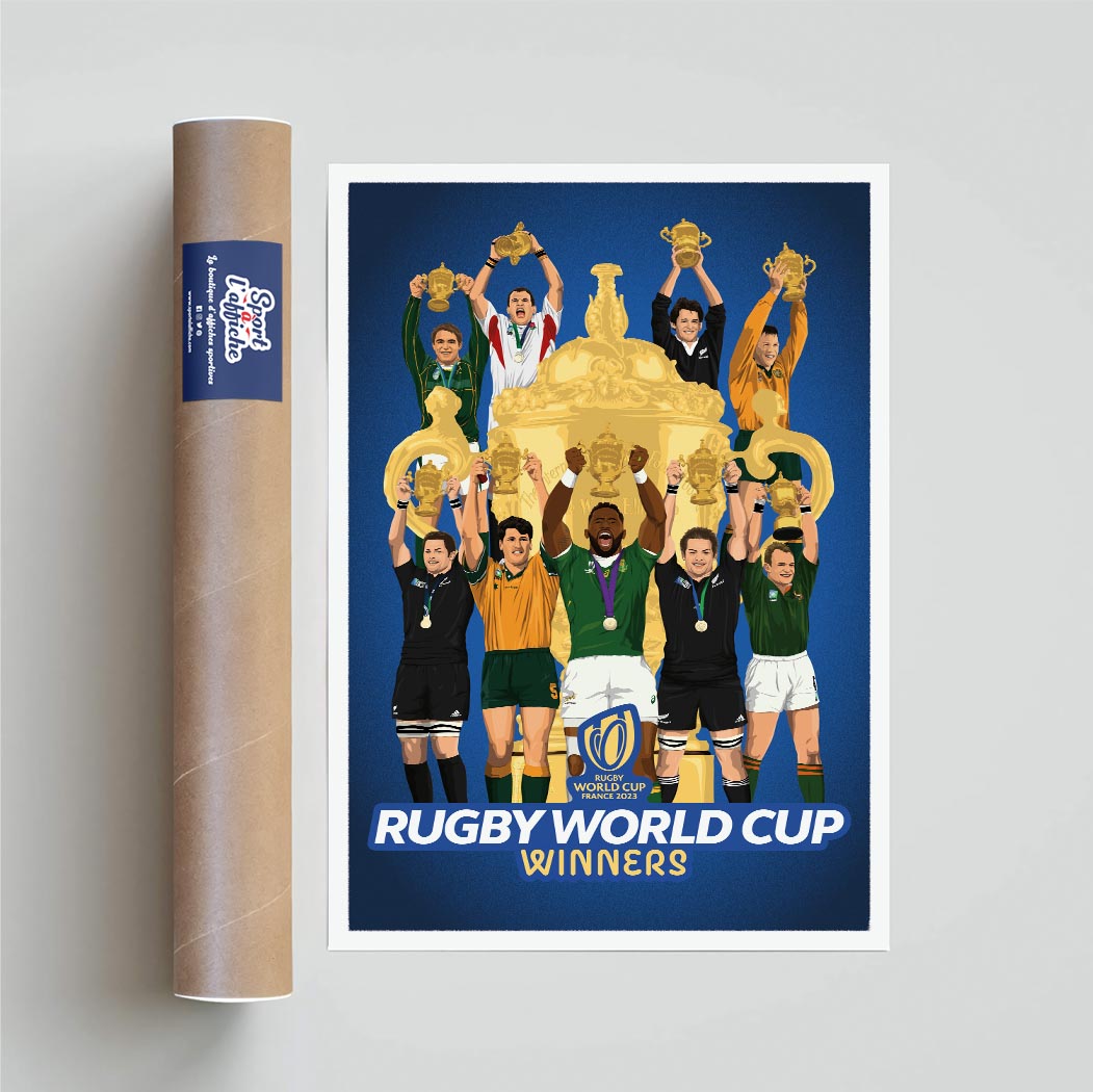 Affiche Palmarès Coupe du Monde de Rugby