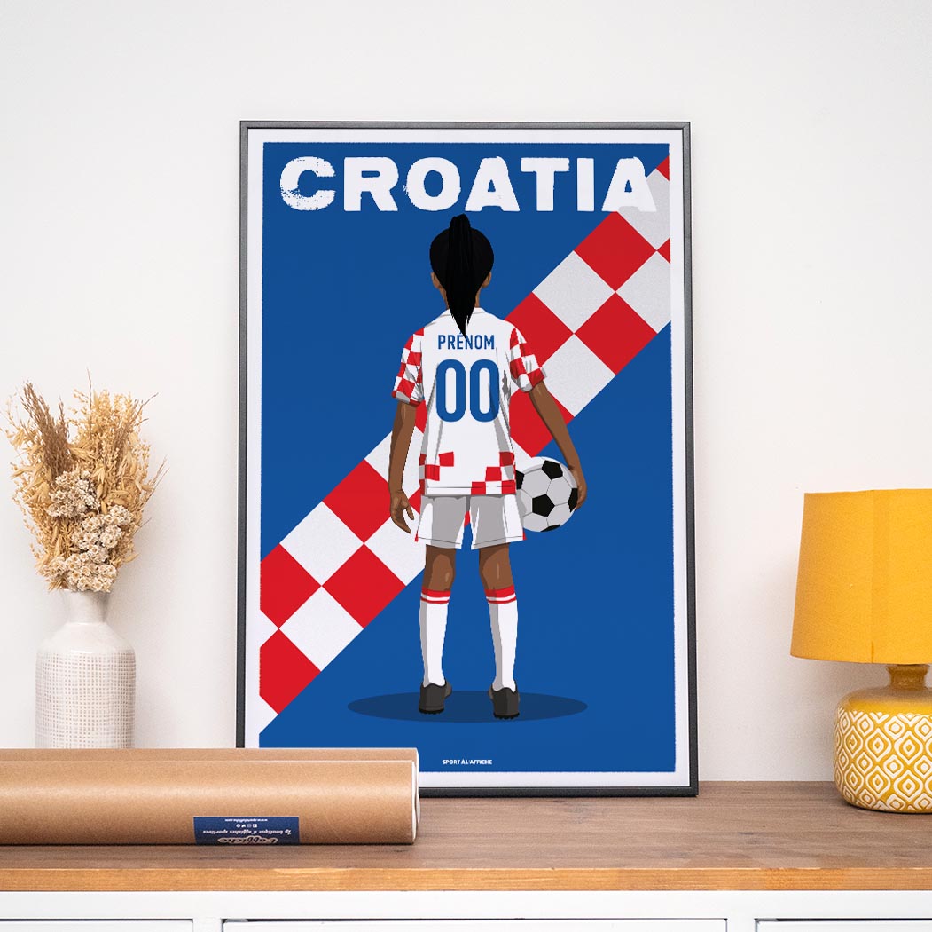 Affiche Foot Croatie - Enfant Personnalisé