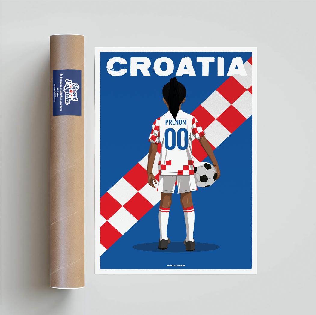 Affiche Foot Croatie - Enfant Personnalisé