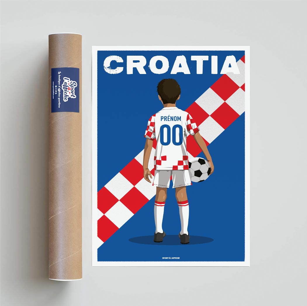 Affiche Foot Croatie - Enfant Personnalisé