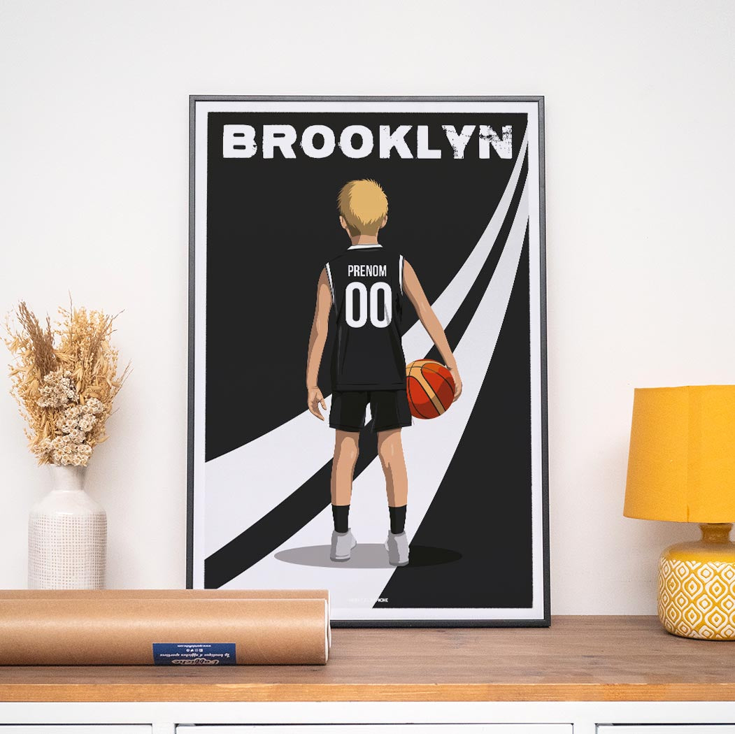 Affiche Basket Brooklyn - Enfant Personnalisé