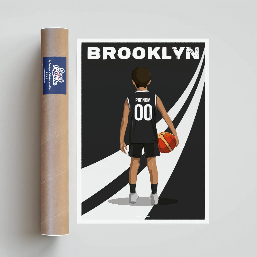 Affiche Basket Brooklyn - Enfant Personnalisé