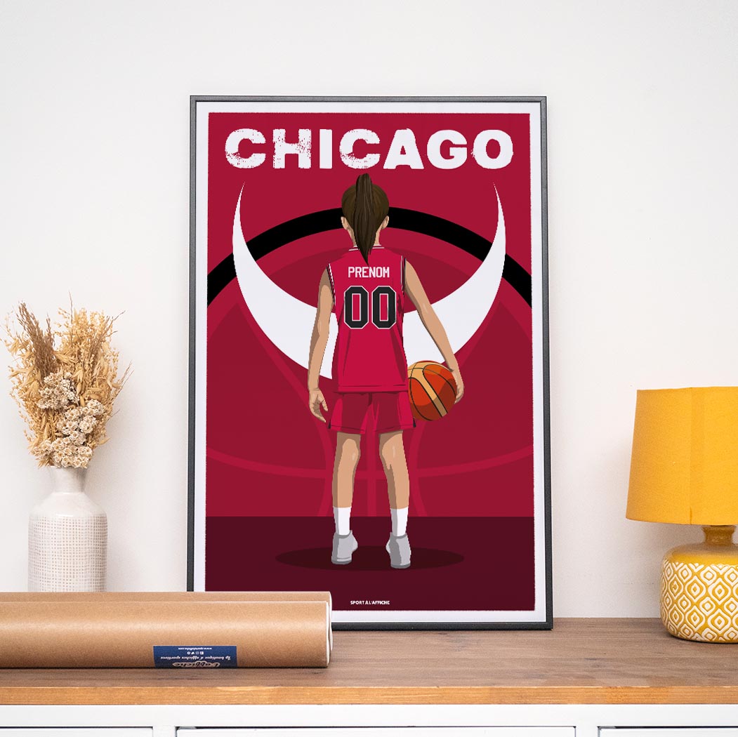 Affiche Basket Chicago - Enfant Personnalisé