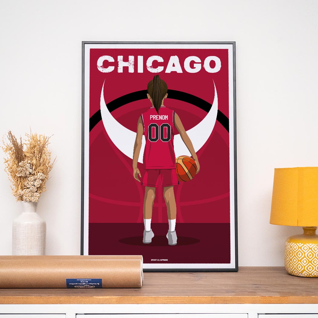 Affiche Basket Chicago - Enfant Personnalisé