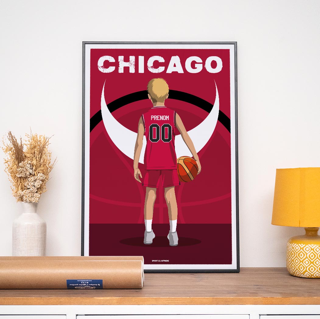 Affiche Basket Chicago - Enfant Personnalisé