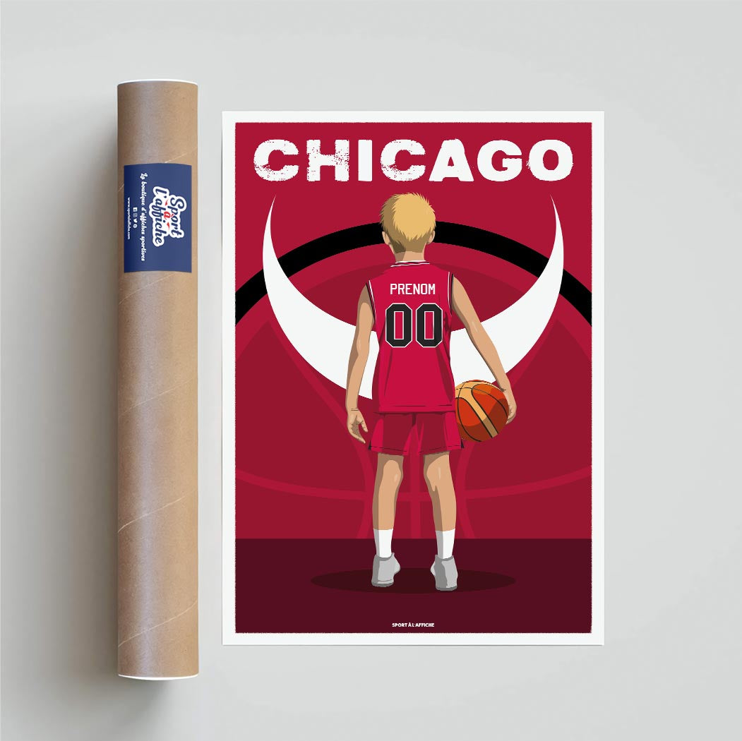 Affiche Basket Chicago - Enfant Personnalisé