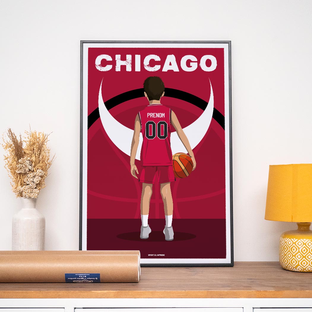 Affiche Basket Chicago - Enfant Personnalisé