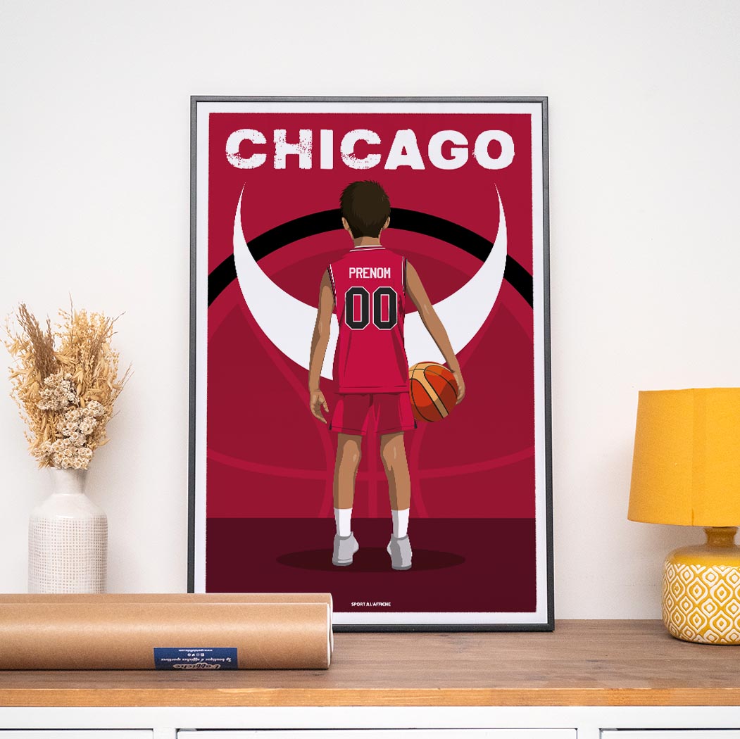 Affiche Basket Chicago - Enfant Personnalisé