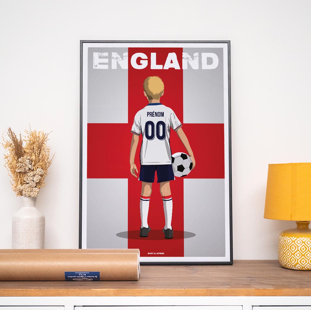 Affiche Foot Angleterre - Enfant Personnalisé