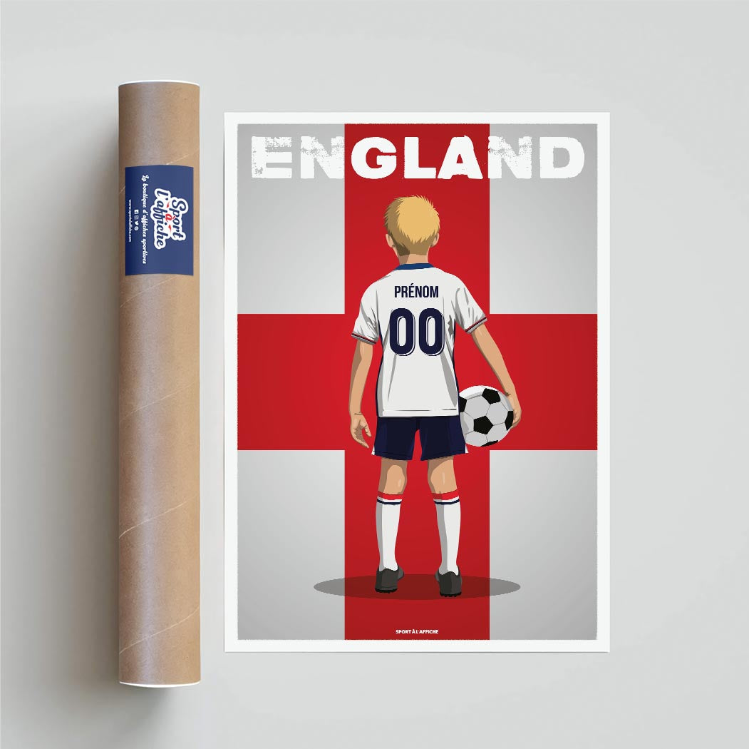 Affiche Foot Angleterre - Enfant Personnalisé