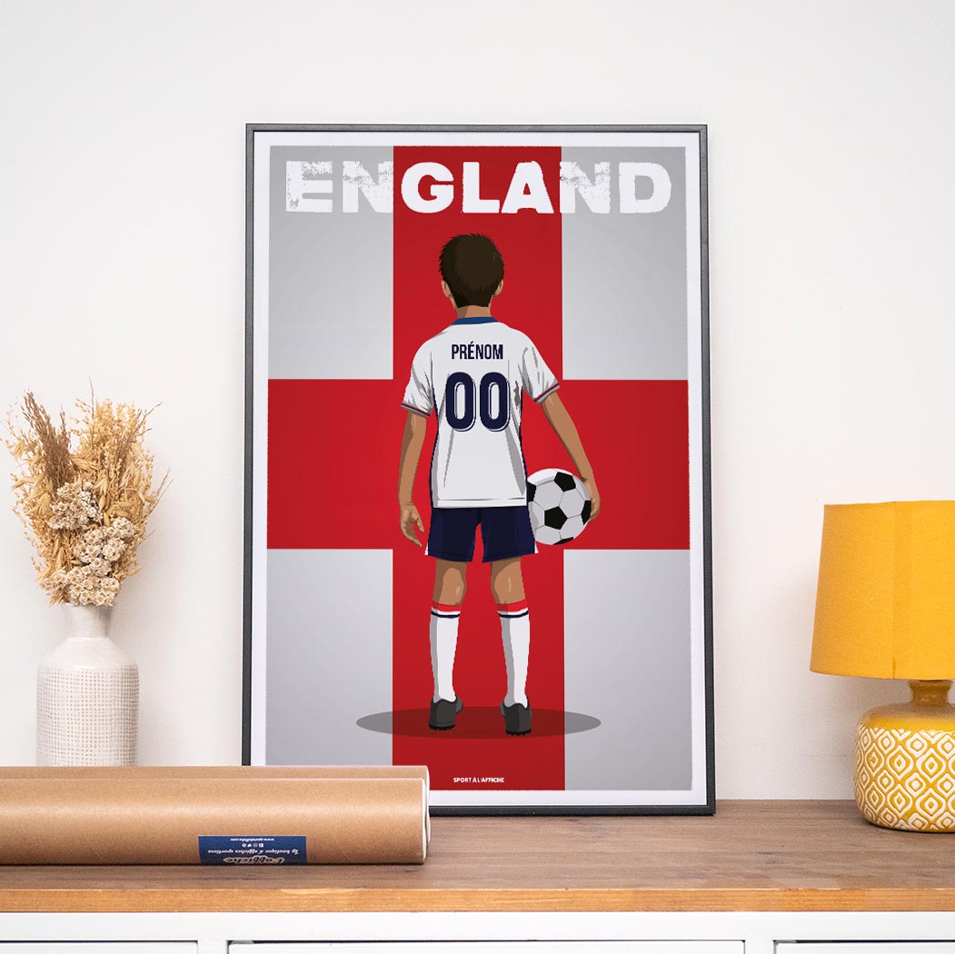 Affiche Foot Angleterre - Enfant Personnalisé